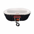 Inflatable Hot Tub Spa | Personal High Powered Jetted Bubble | 145 Gallon | Black and White